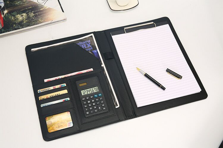 A4皮质文件夹商务办公用品资料夹批发4s店销售签约本多功能经理夹