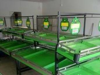 图 大量出售9成新的二手水果货架,堆头架,蔬菜架,散装柜,促销柜,干货架,超市货架 深圳办公用品