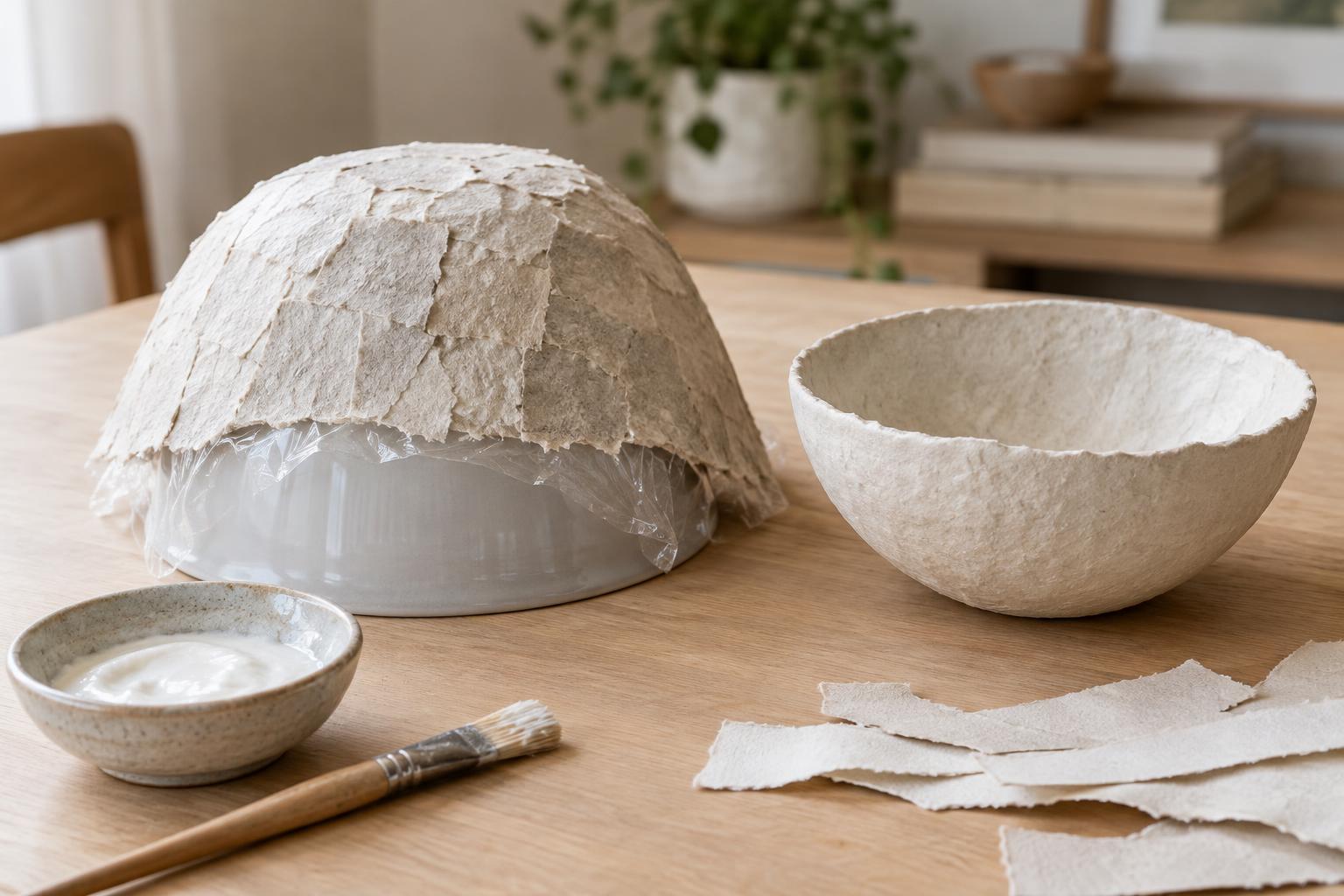 Making a Papier-Mâché Bowl Using a Removable Mold