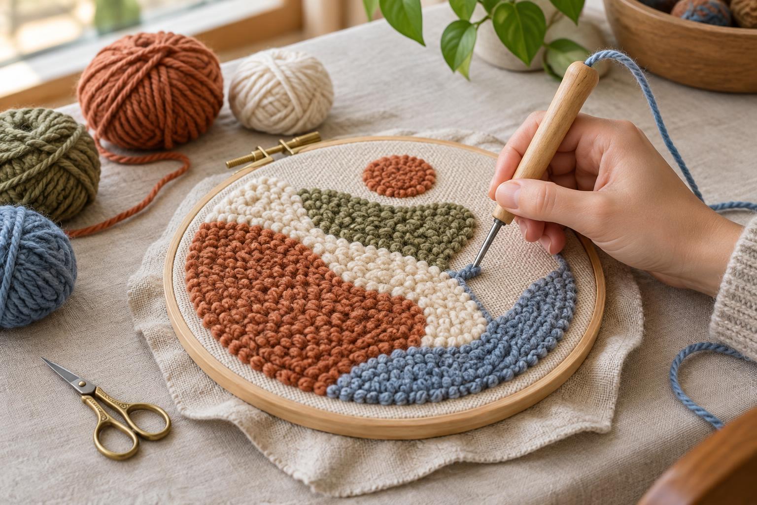 Punch Needle Basics: Keeping Loops Secure in a Wall Hanging