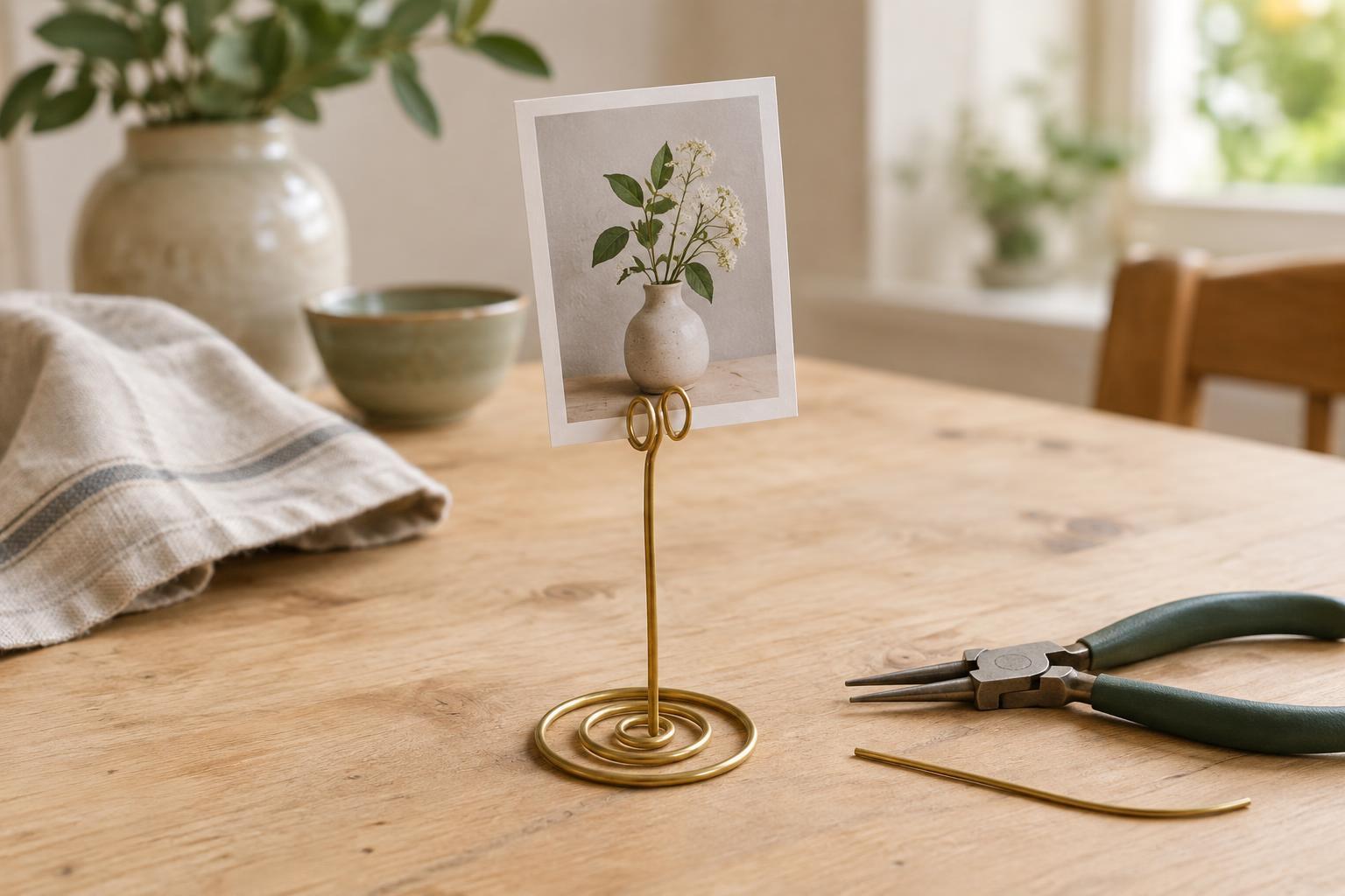 How to Bend Wire into a Simple Photo Holder