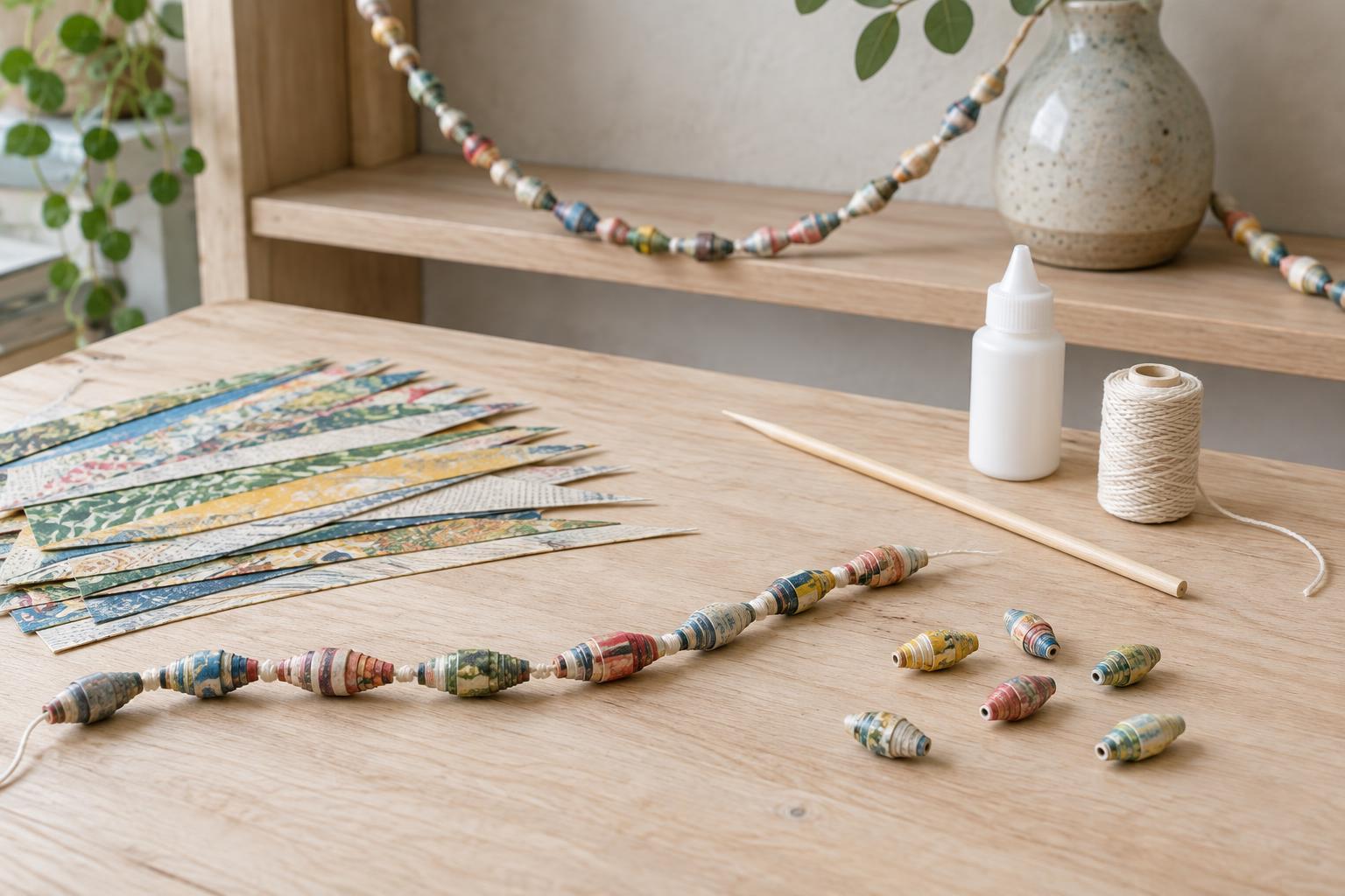 How to Roll Paper Beads for a Decorative Garland