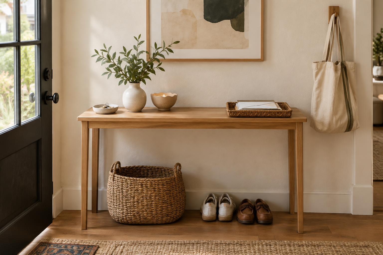 Styling an Entryway Console Around Keys, Mail and Daily Essentials