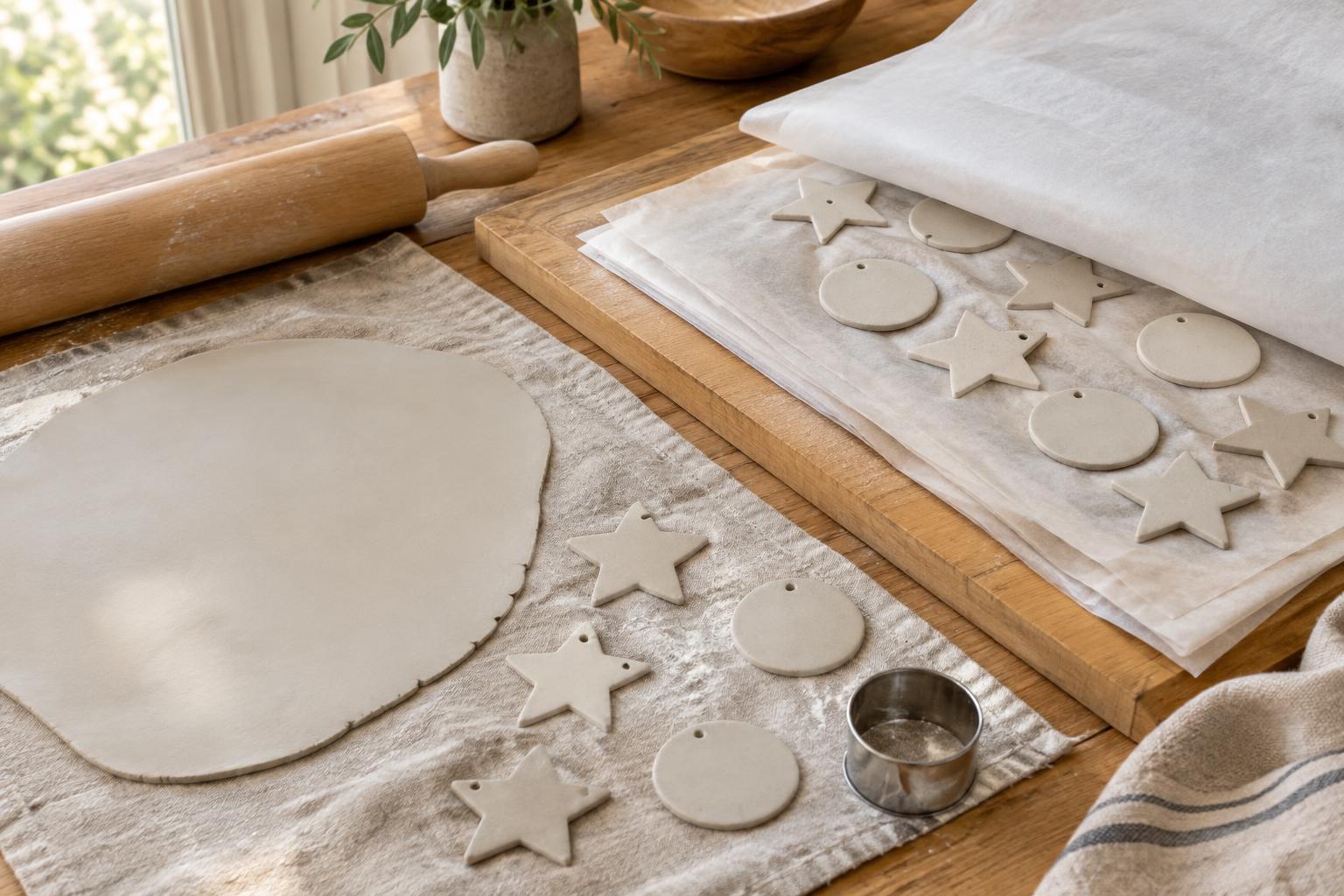 How to Shape and Dry Air-Dry Clay Ornaments Without Warping